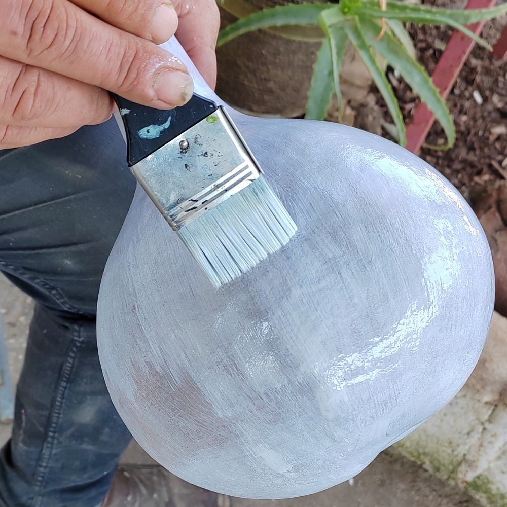 Transformation Of Pumpkin Into Tree Ornament